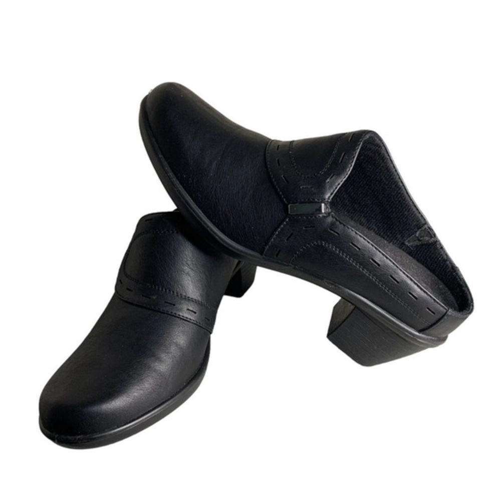 Easy Street Black Slip-On Mules Comfort Shoes Sz 10